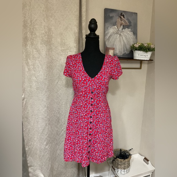 Mason & Belle Vee Neck Empire Waist Dress - Picture 1 of 8